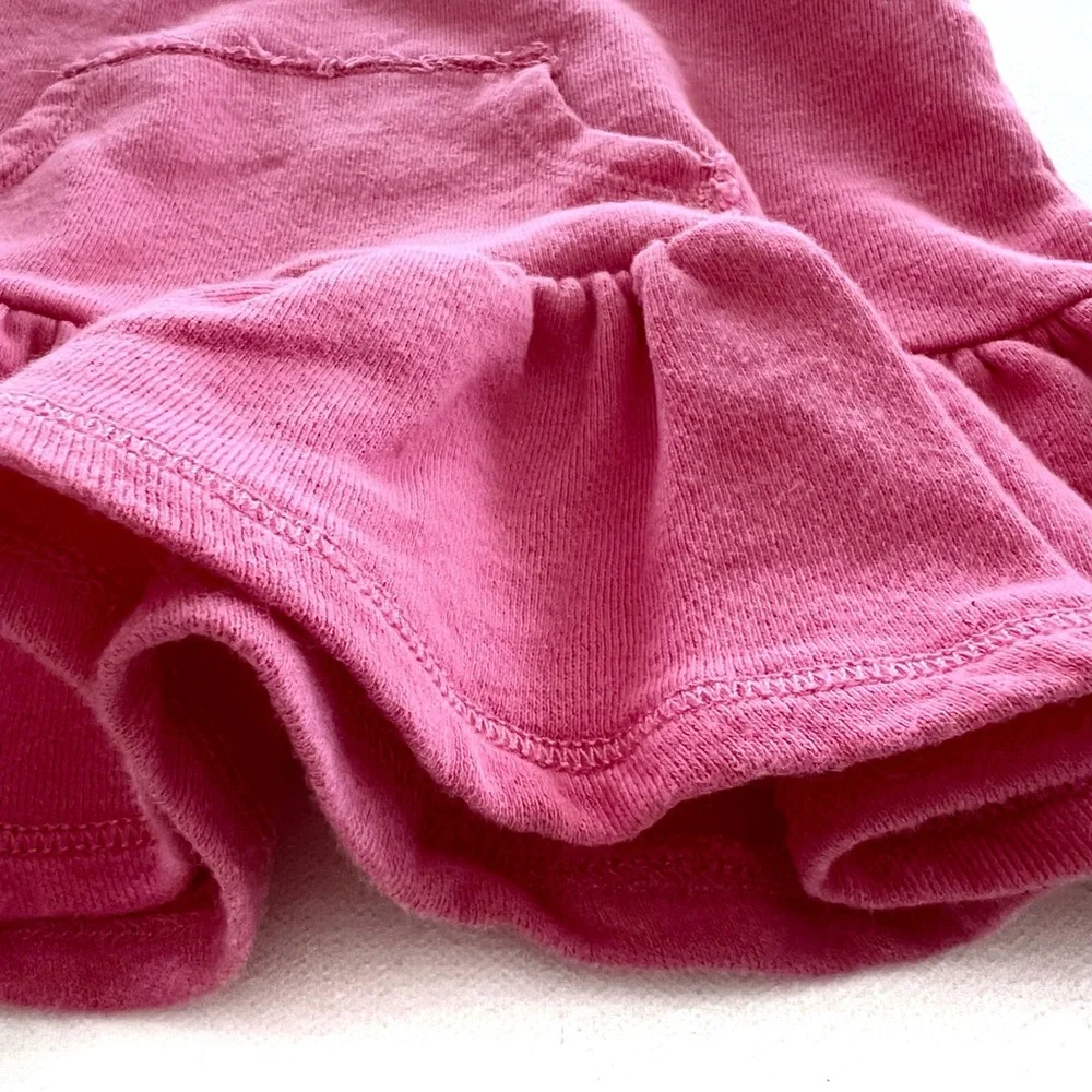Ralph Lauren Baby Terry Knit Ruffle Sweatshirt Dress In Pink Size 9M